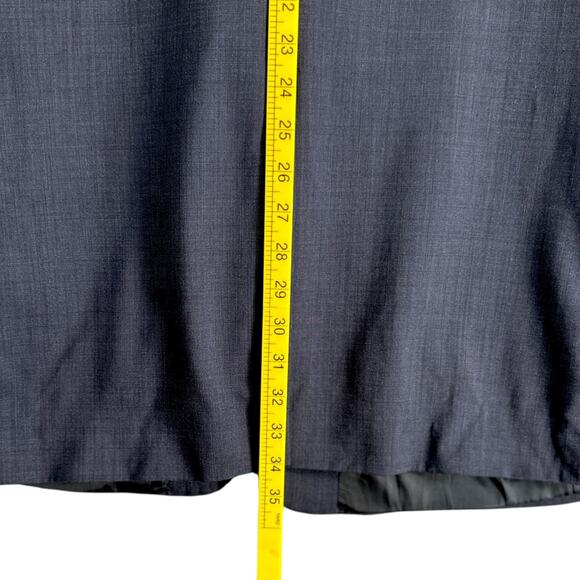 Jos‎ A Bank Blue 2 Button Notched Lapel Wool Classic Blazer Jacket Size 46L - Picture 10 of 11